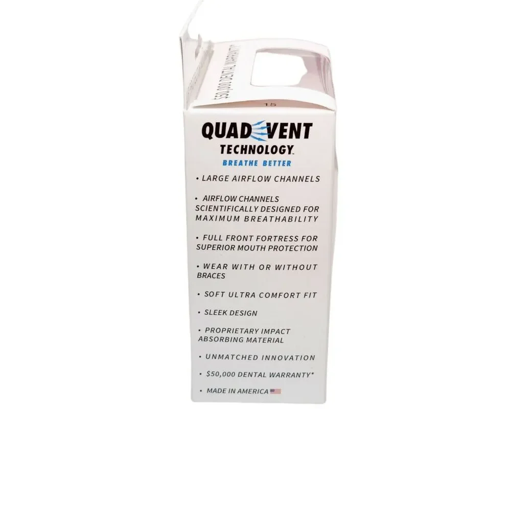Adidas Red & Black Quad Vent Sports‎ Lip Protector Mouth Guard Football Soccer